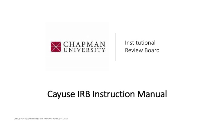 institutional review board