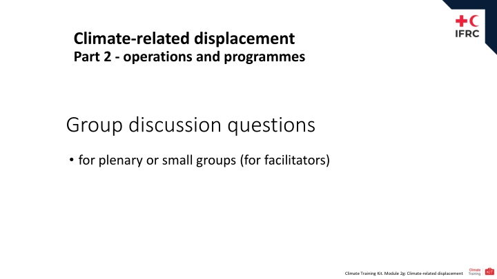climate related displacement part 2 operations