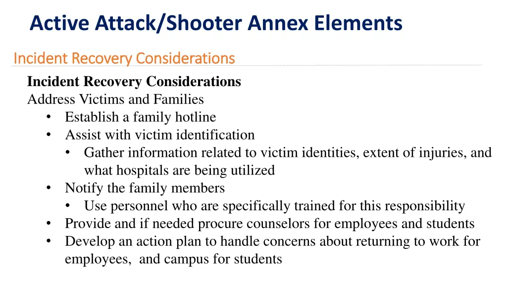 active attack shooter annex elements 2