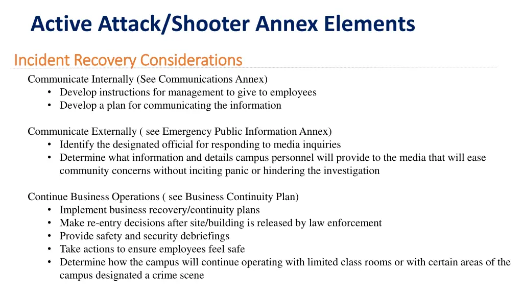 active attack shooter annex elements 3