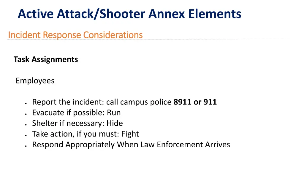 active attack shooter annex elements