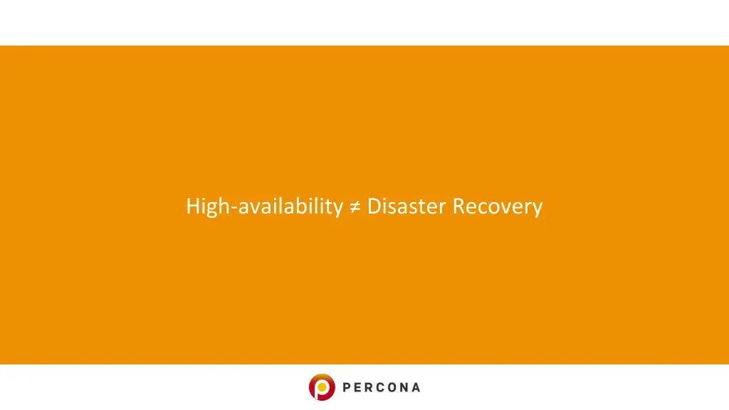 high availability disaster recovery