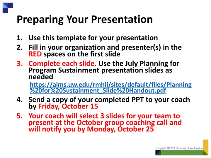 preparing your presentation