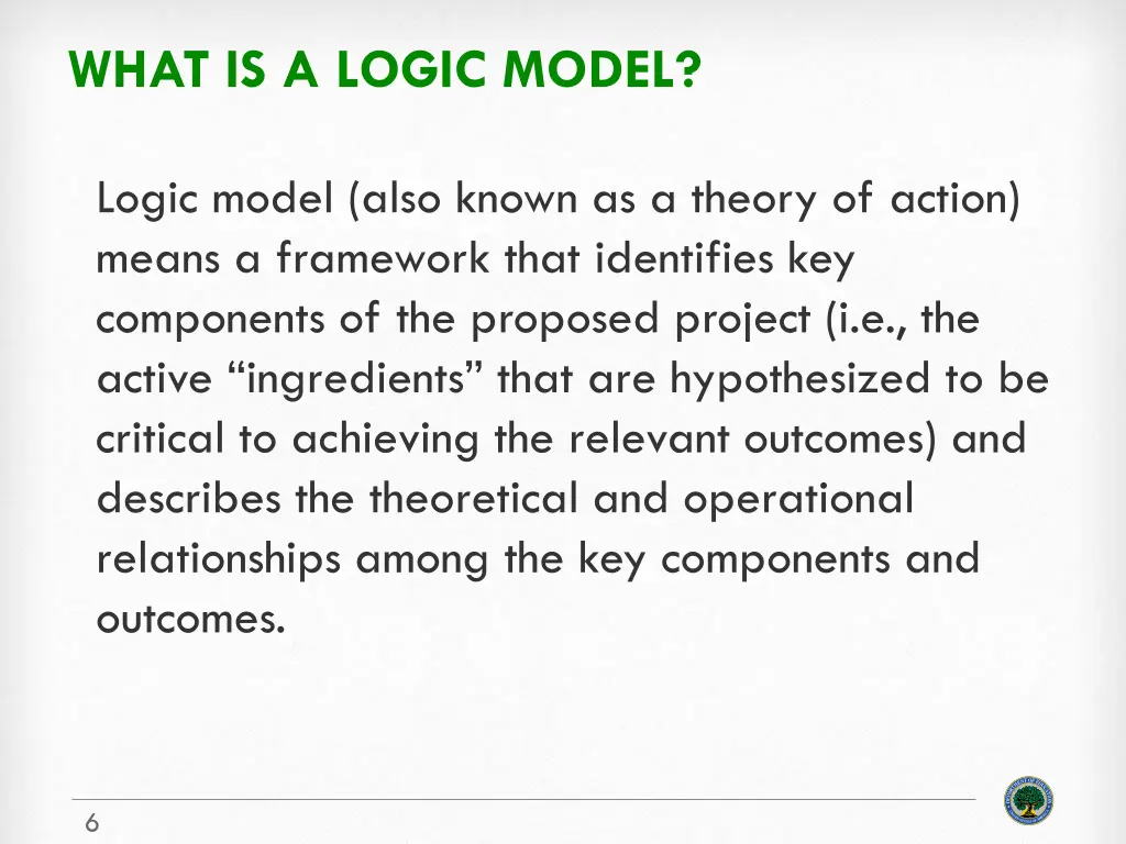 what is a logic model