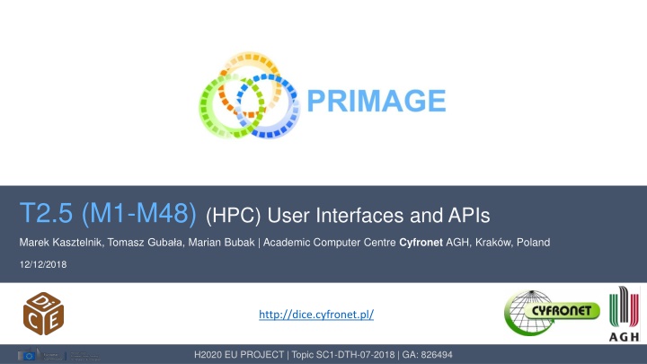 t2 5 m1 m48 hpc user interfaces and apis