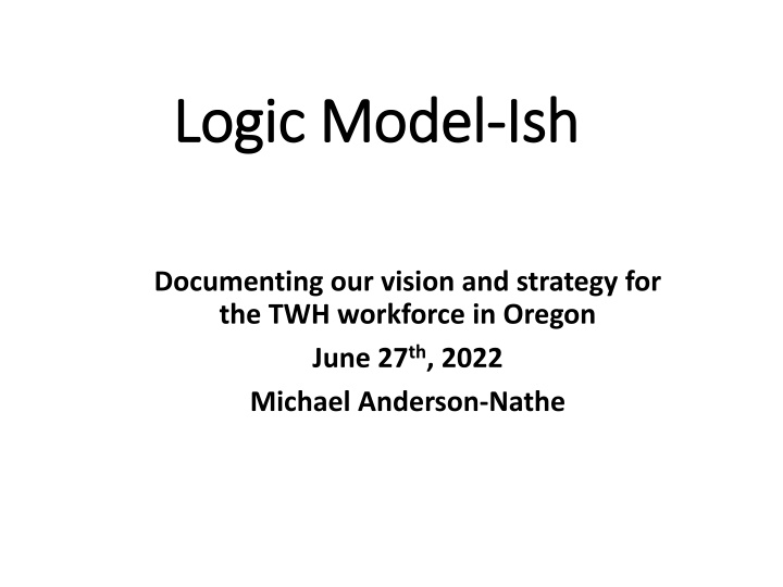 logic model logic model ish