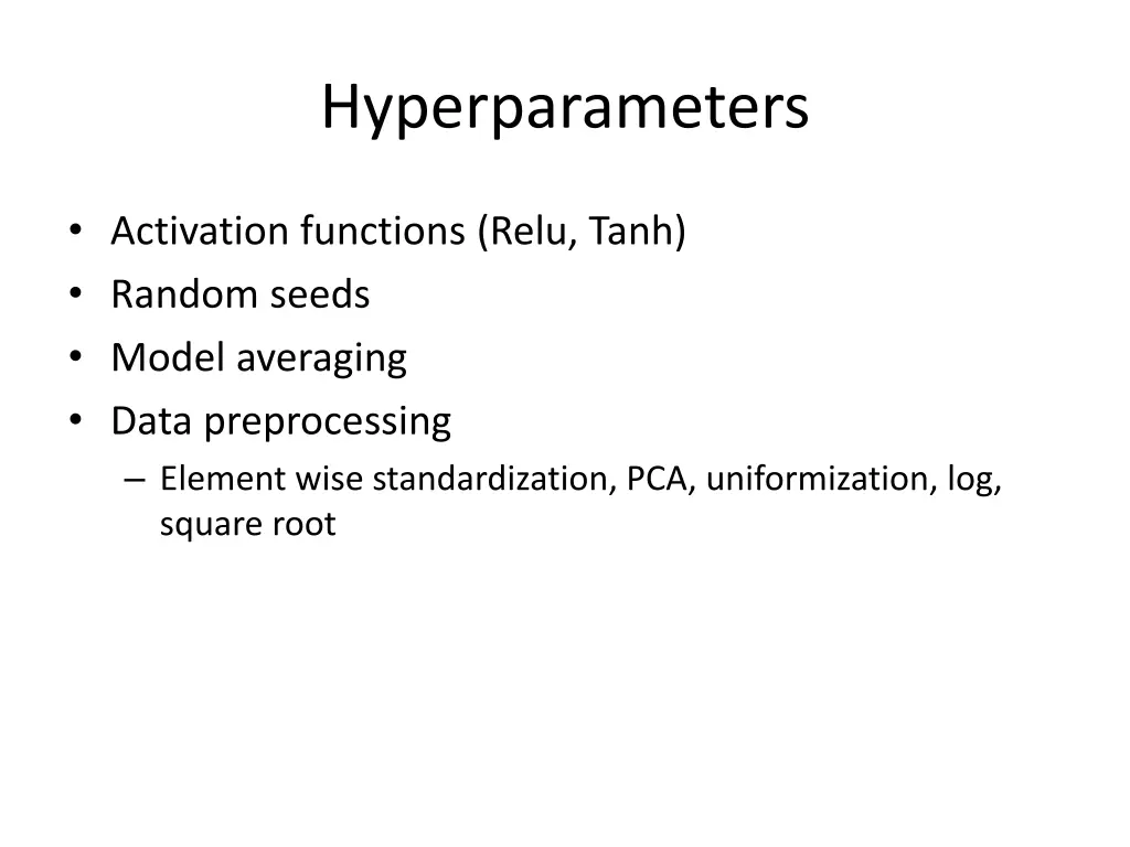 hyperparameters 1