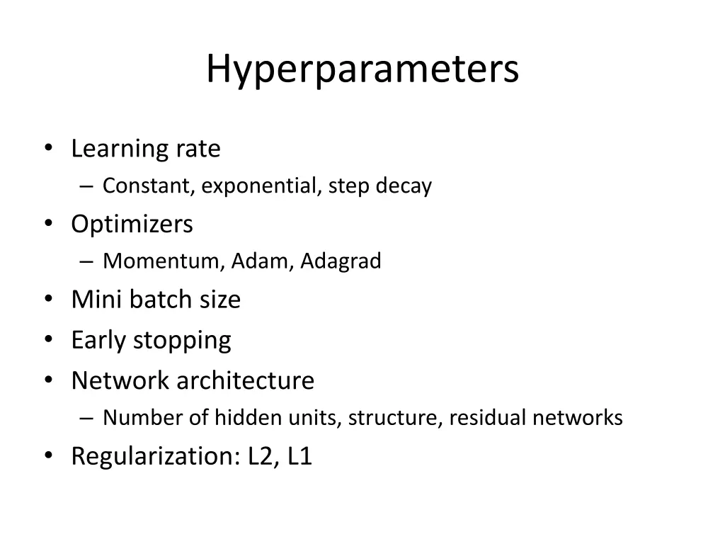 hyperparameters