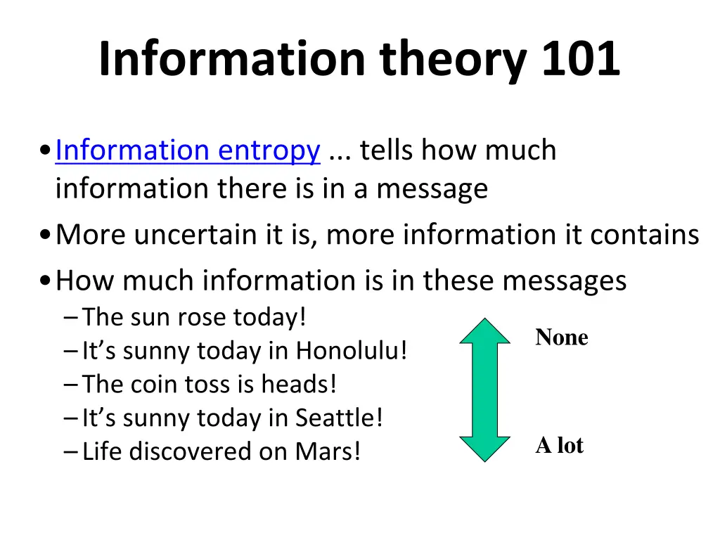 information theory 101 1