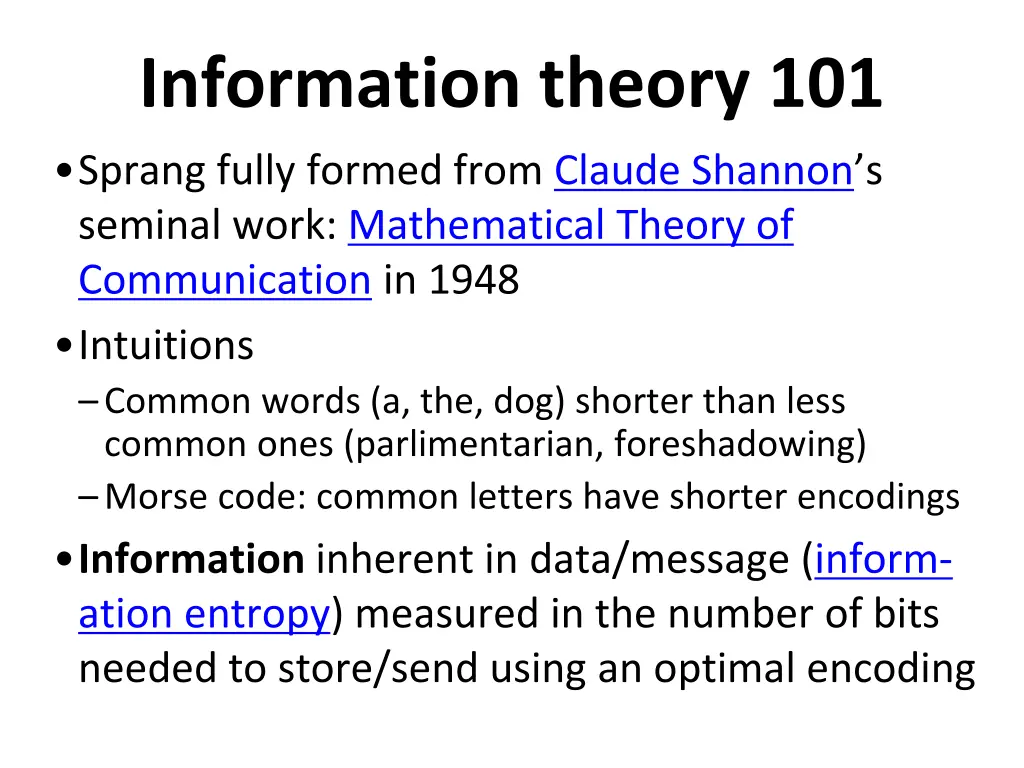 information theory 101