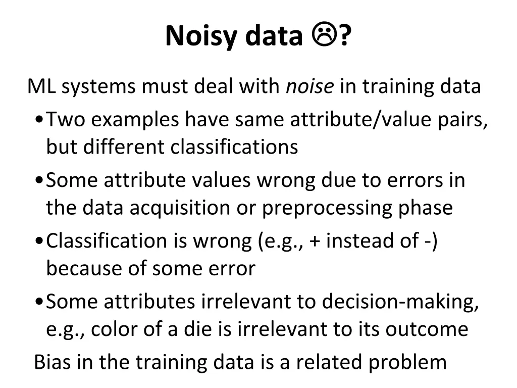 noisy data