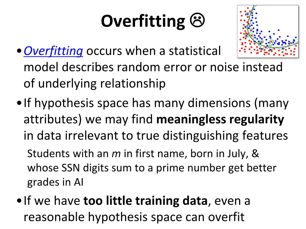 overfitting