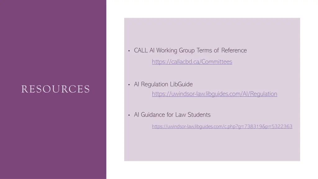 call ai working group terms of reference