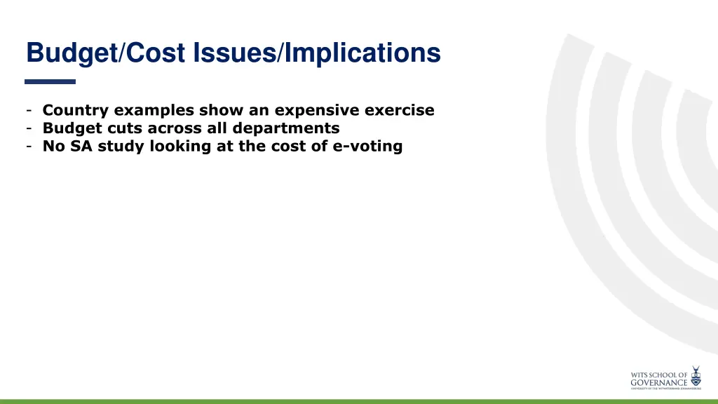 budget cost issues implications