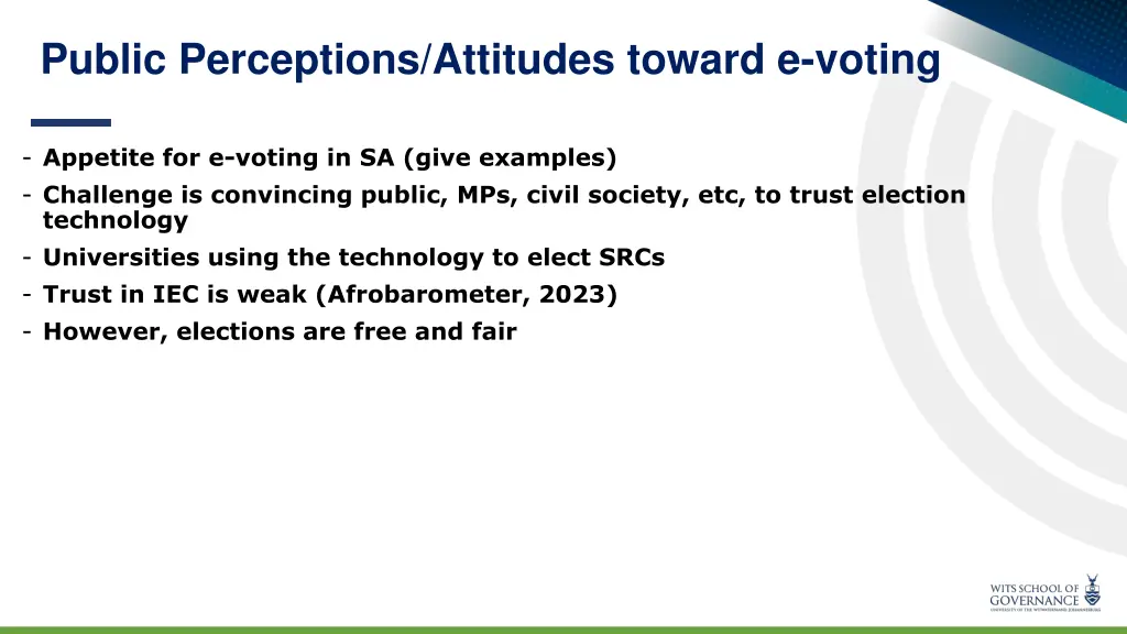 public perceptions attitudes toward e voting