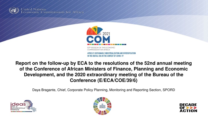 report on the follow up by eca to the resolutions