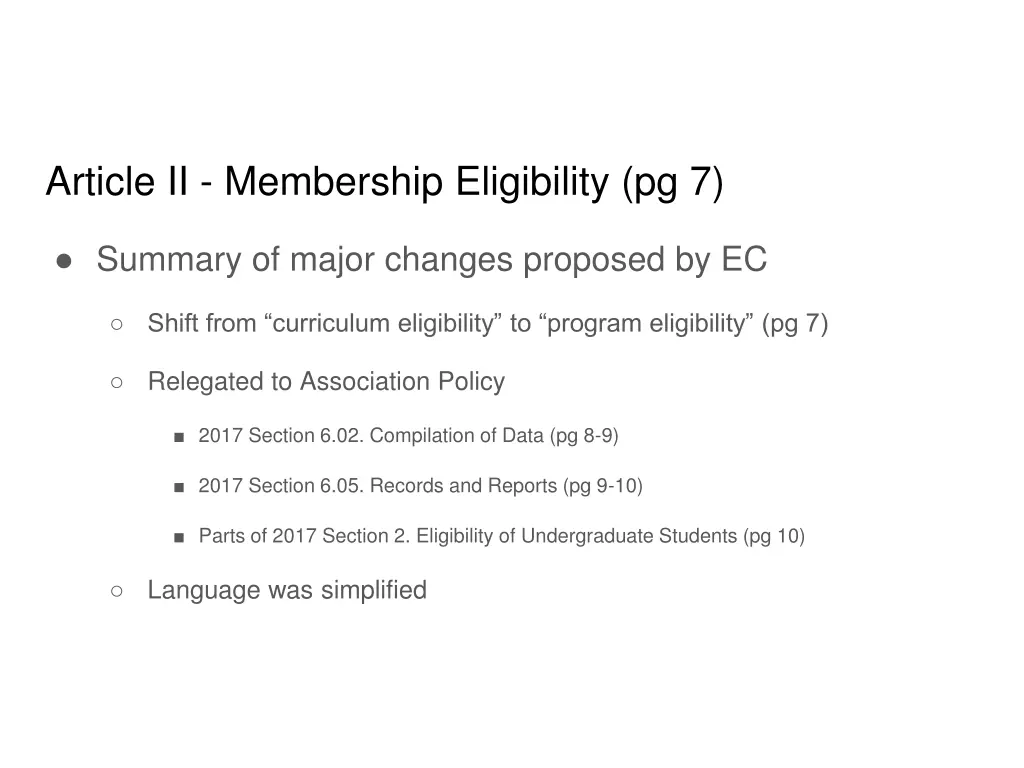 article ii membership eligibility pg 7