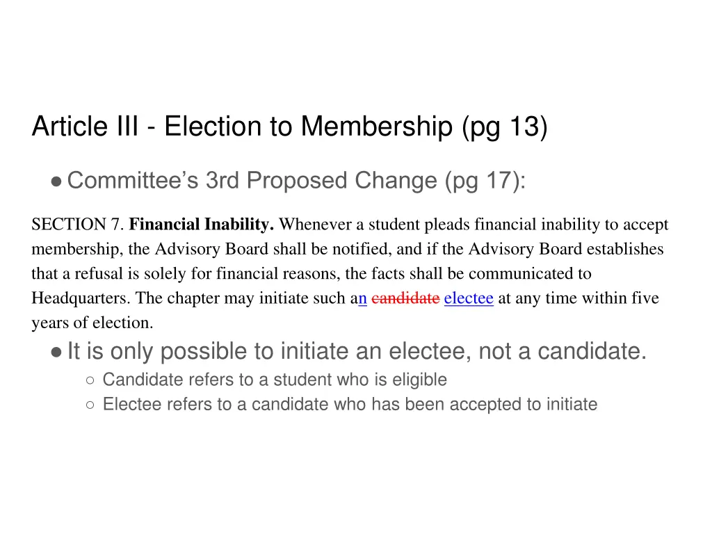 article iii election to membership pg 13 3
