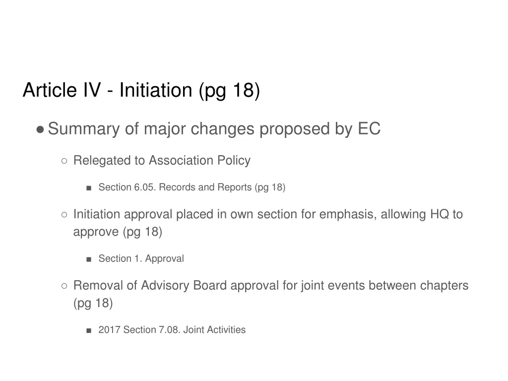 article iv initiation pg 18