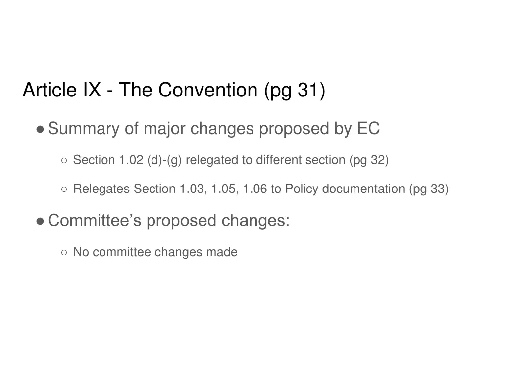 article ix the convention pg 31
