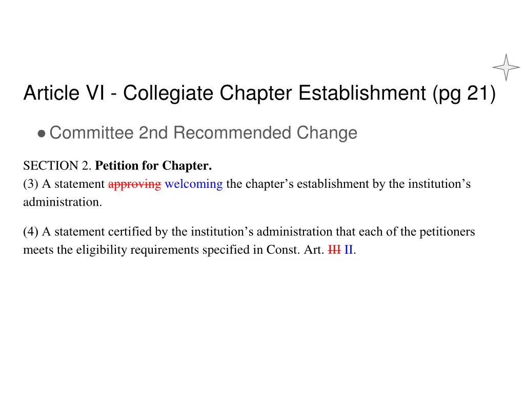 article vi collegiate chapter establishment pg 21 1