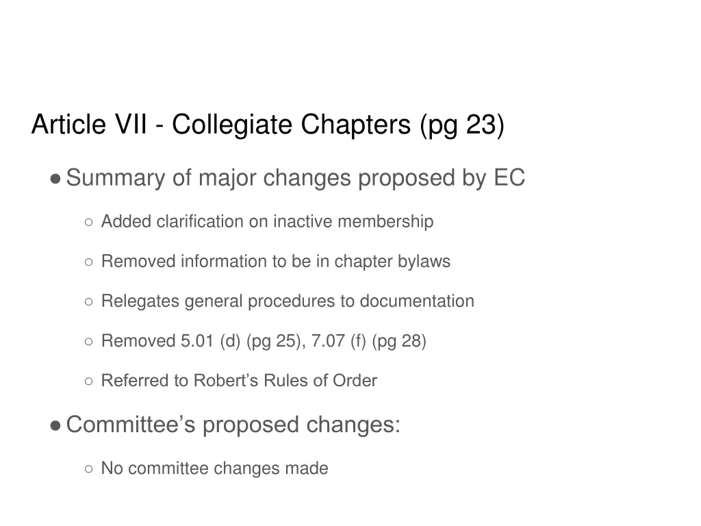 article vii collegiate chapters pg 23