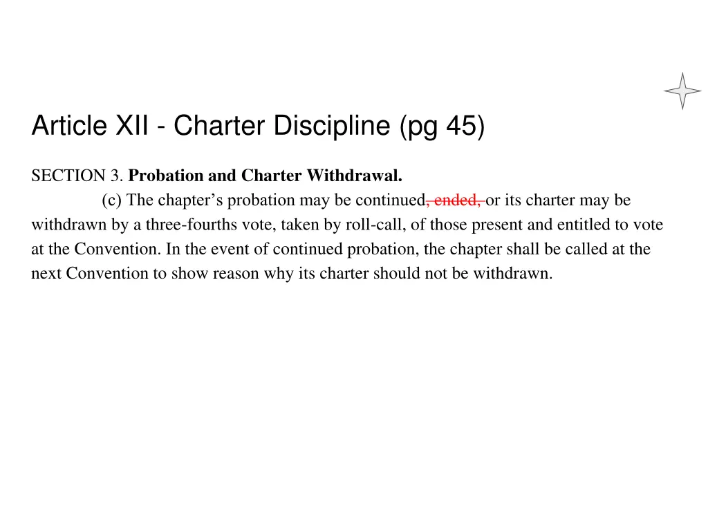 article xii charter discipline pg 45