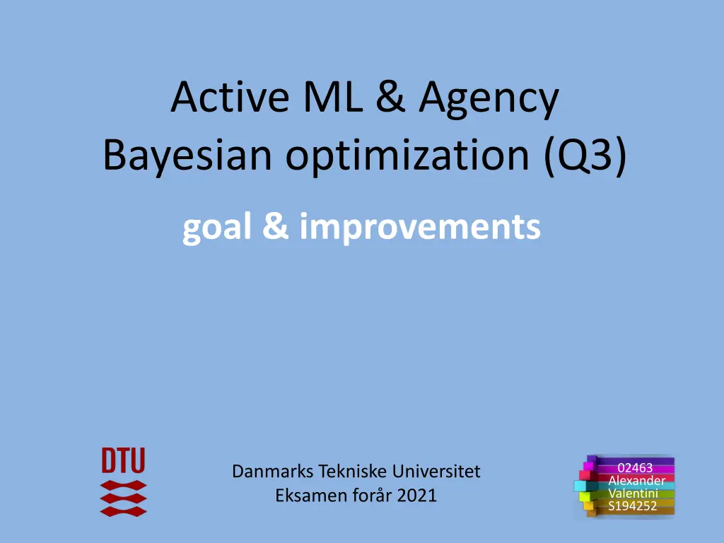 active ml agency bayesian optimization q3