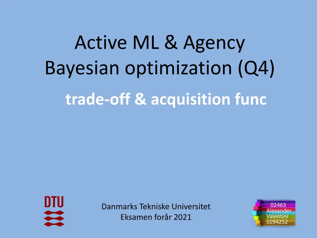 active ml agency bayesian optimization q4