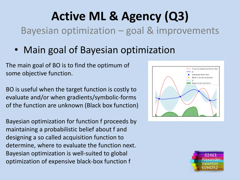 active ml agency q3 bayesian optimization goal