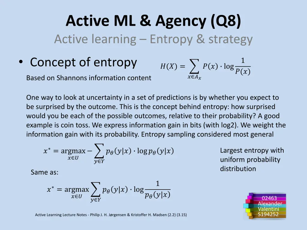active ml agency q8 active learning entropy