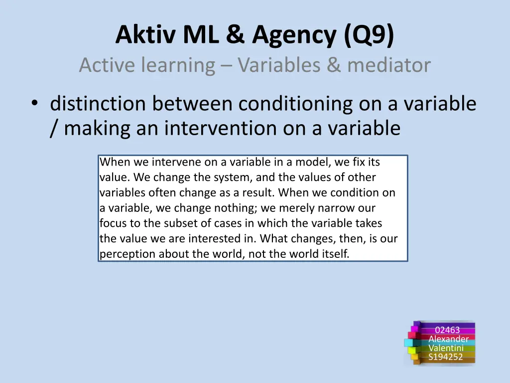 aktiv ml agency q9 active learning variables