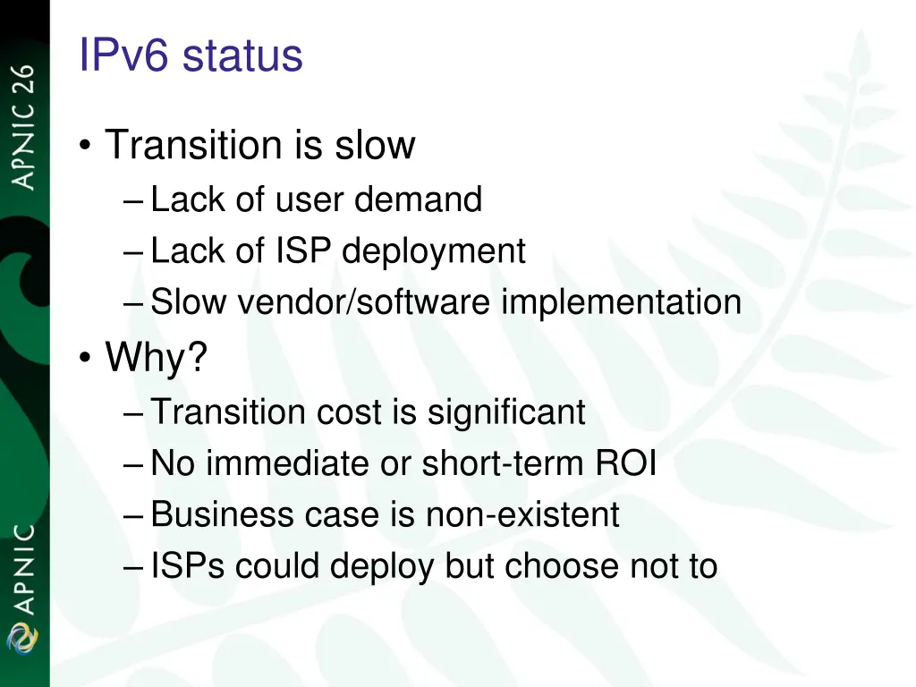 ipv6 status