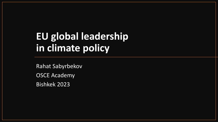 eu global leadership in climate policy