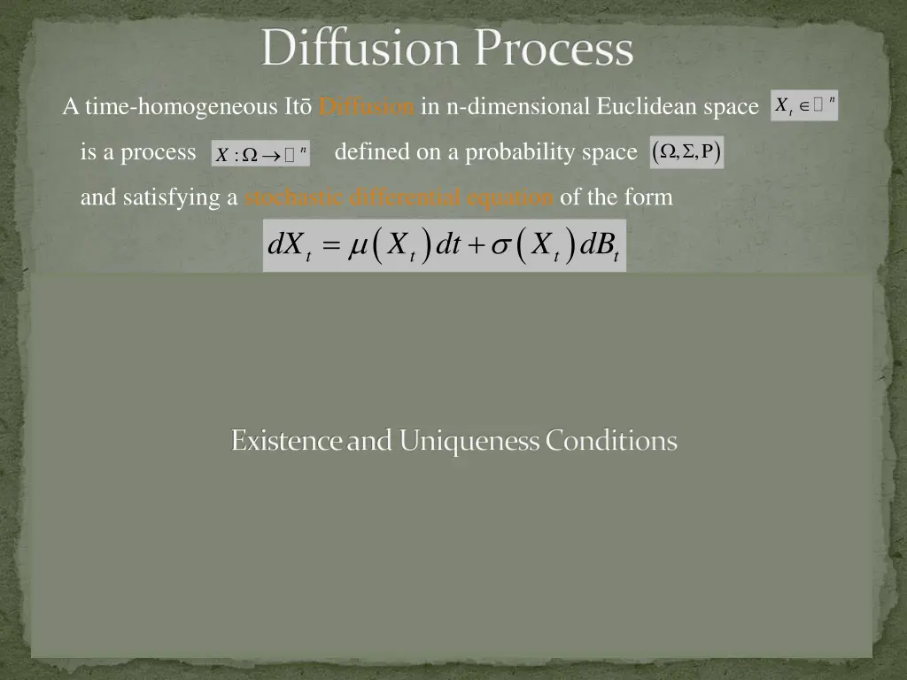 diffusion process