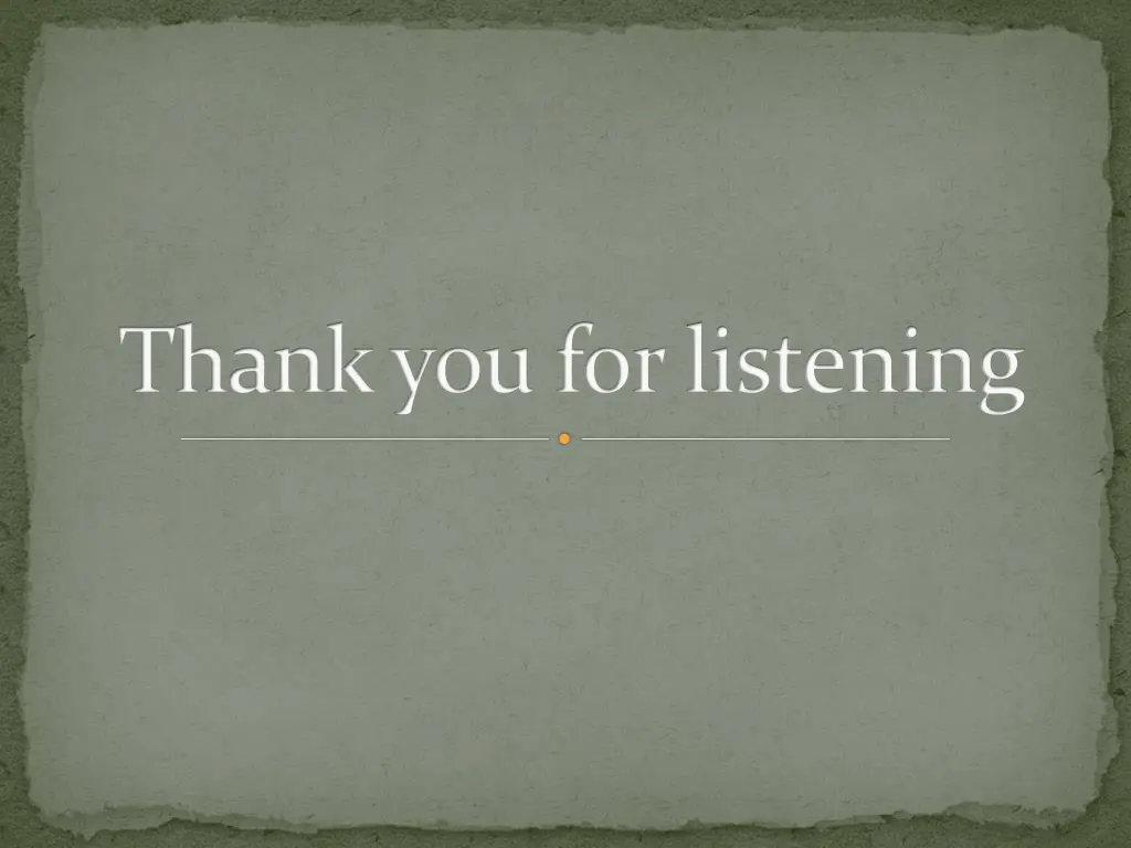 thank you for listening