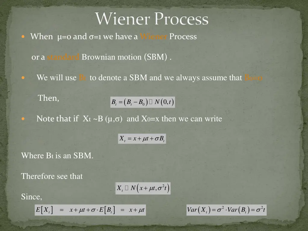 wiener process