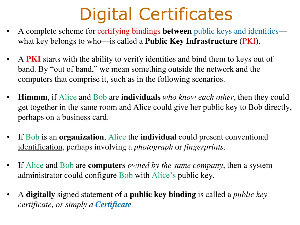 digital certificates a complete scheme