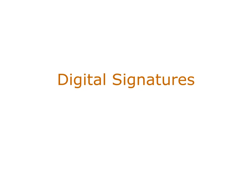 digital signatures
