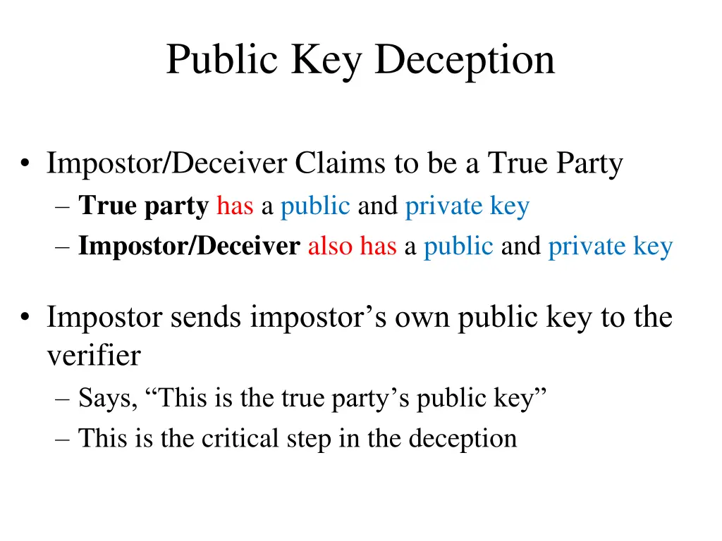 public key deception
