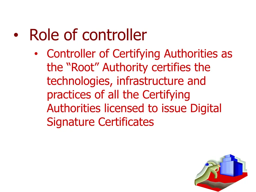 role of controller controller of certifying