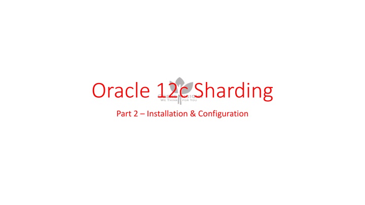 oracle 12c sharding