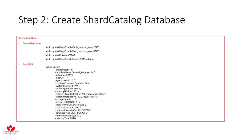 step 2 create shardcatalog database