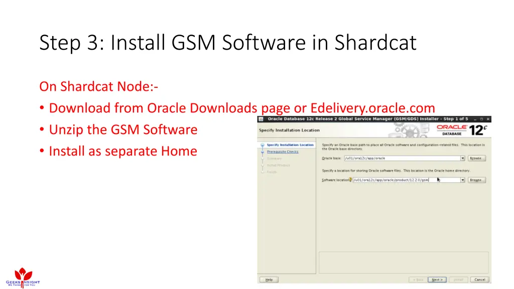 step 3 install gsm software in shardcat