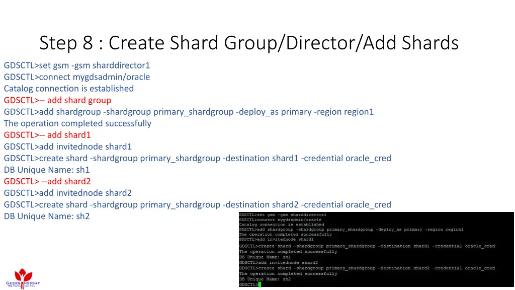 step 8 create shard group director add shards