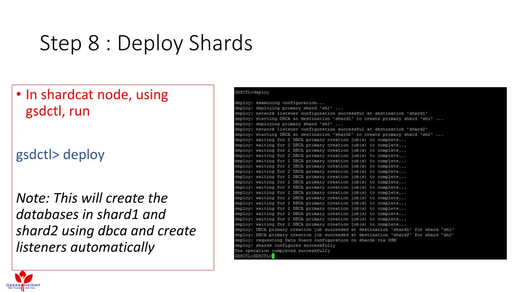 step 8 deploy shards