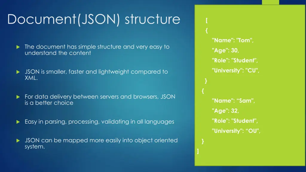 document json structure