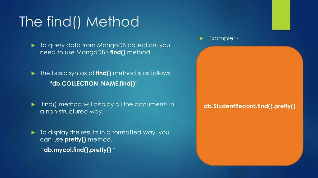 the find method