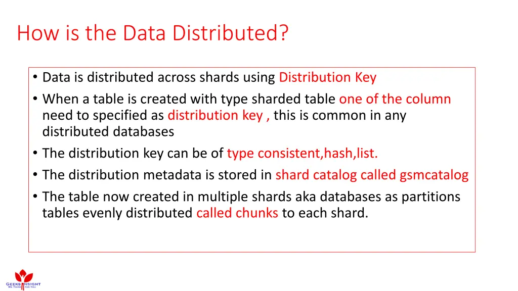 how is the data distributed