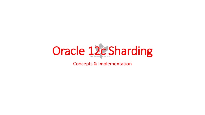 oracle 12c oracle 12c sharding